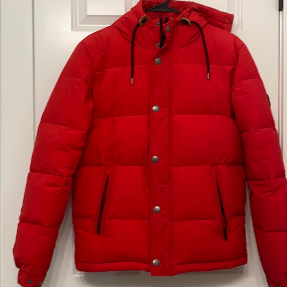 Men’s XS American eagle red puffer filled coat